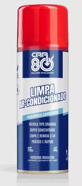 LIMPA AR CONDICIONADO CARRO NOVO 220ML - CAR80 CARRO NOVO